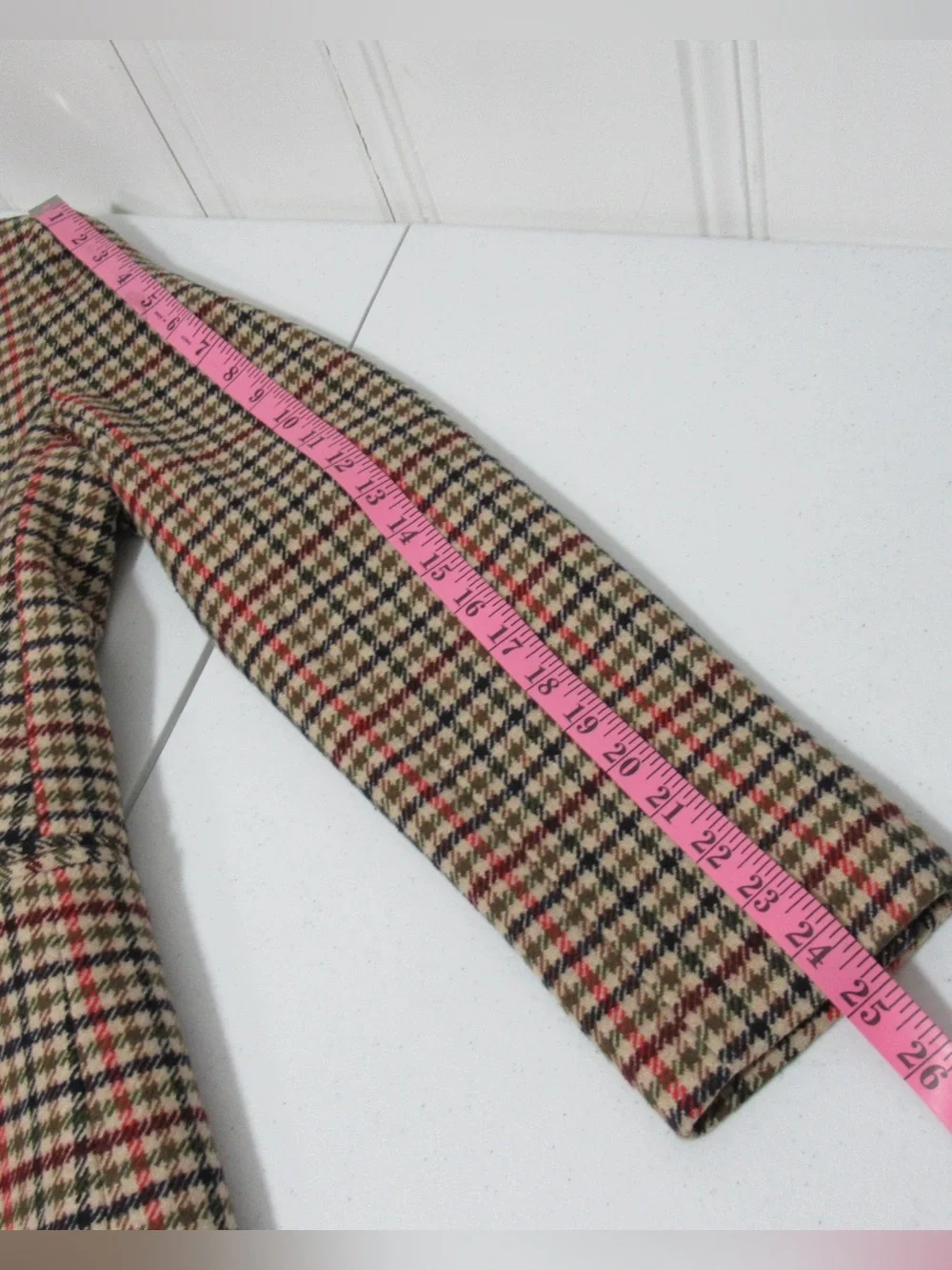 Tuckernuck Diana Wool Blend Blazer in Autumn Check Size Large